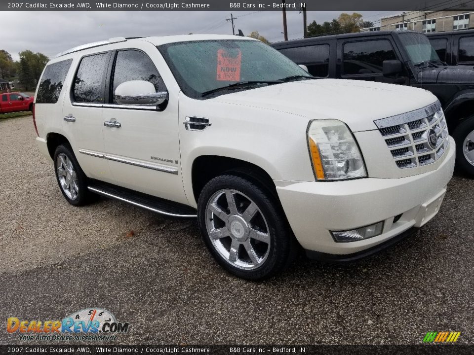 2007 Cadillac Escalade AWD White Diamond / Cocoa/Light Cashmere Photo #1
