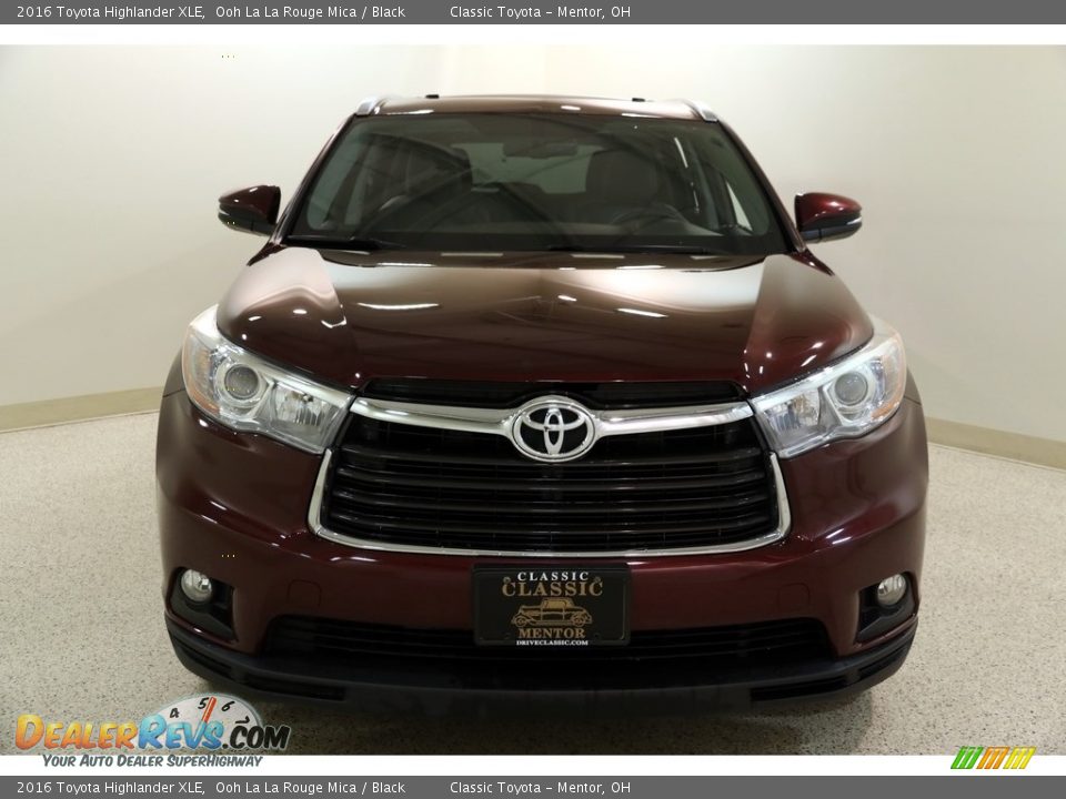 2016 Toyota Highlander XLE Ooh La La Rouge Mica / Black Photo #2