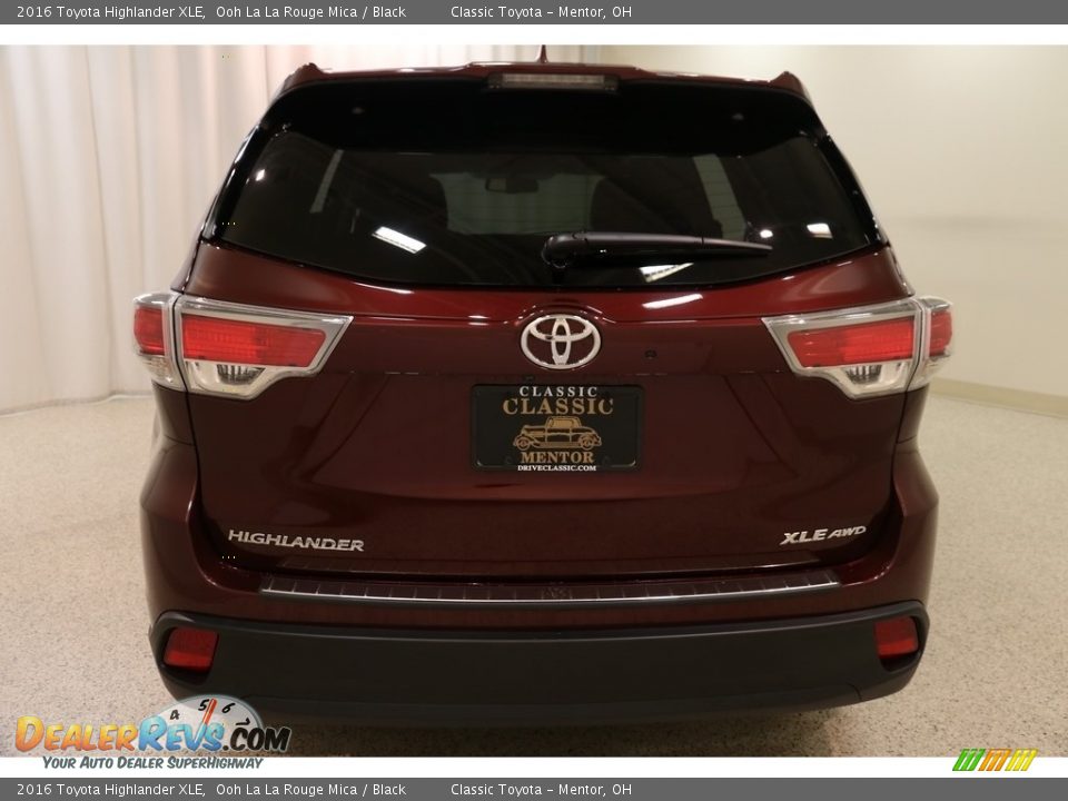 2016 Toyota Highlander XLE Ooh La La Rouge Mica / Black Photo #25