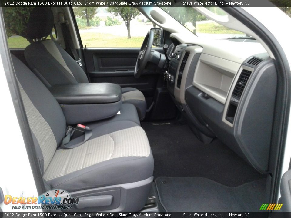 2012 Dodge Ram 1500 Express Quad Cab Bright White / Dark Slate Gray/Medium Graystone Photo #14