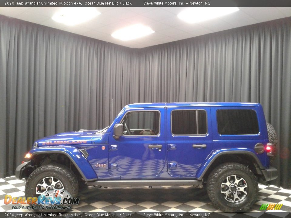 2020 Jeep Wrangler Unlimited Rubicon 4x4 Ocean Blue Metallic / Black Photo #1