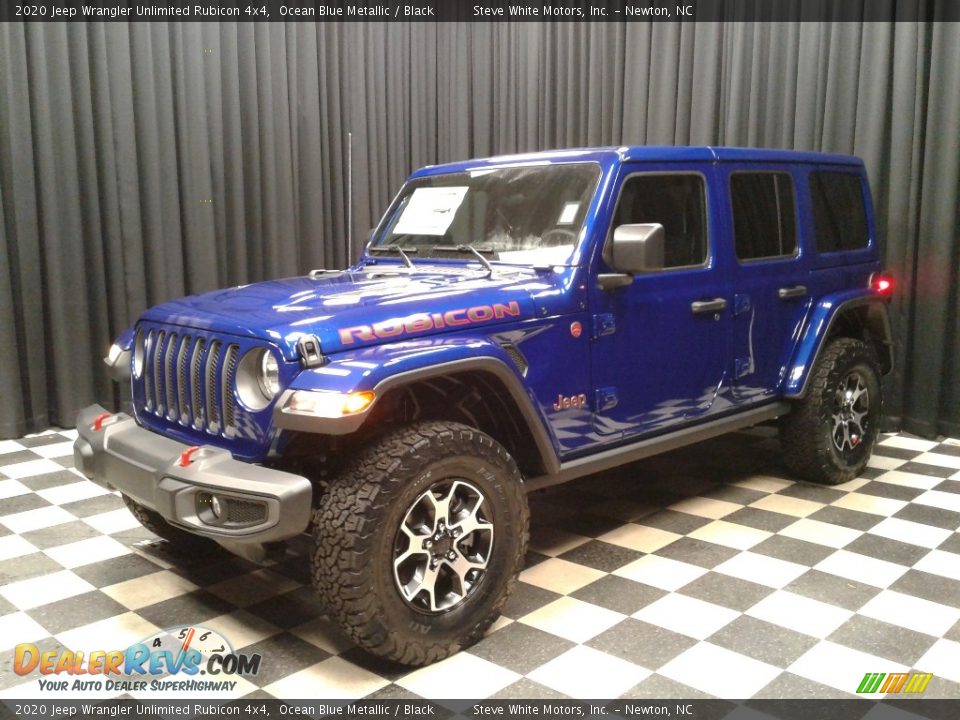 2020 Jeep Wrangler Unlimited Rubicon 4x4 Ocean Blue Metallic / Black Photo #2