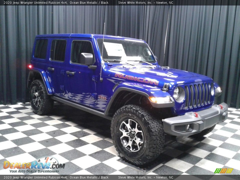 2020 Jeep Wrangler Unlimited Rubicon 4x4 Ocean Blue Metallic / Black Photo #4