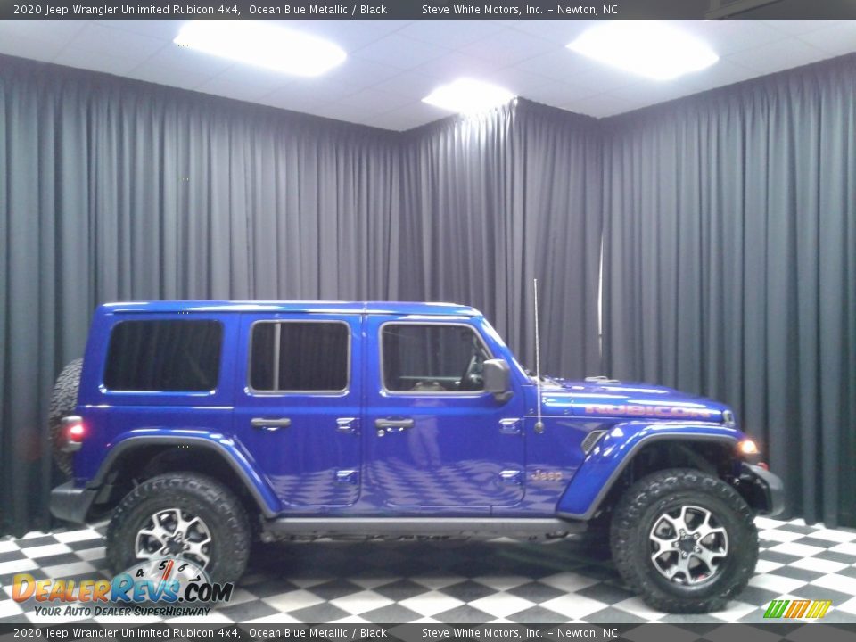 2020 Jeep Wrangler Unlimited Rubicon 4x4 Ocean Blue Metallic / Black Photo #5