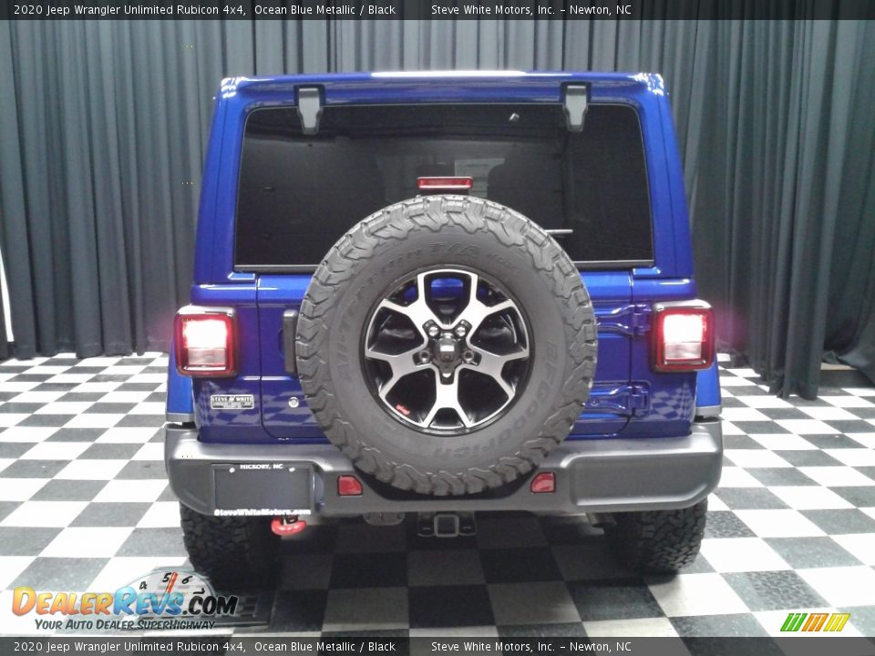2020 Jeep Wrangler Unlimited Rubicon 4x4 Ocean Blue Metallic / Black Photo #7