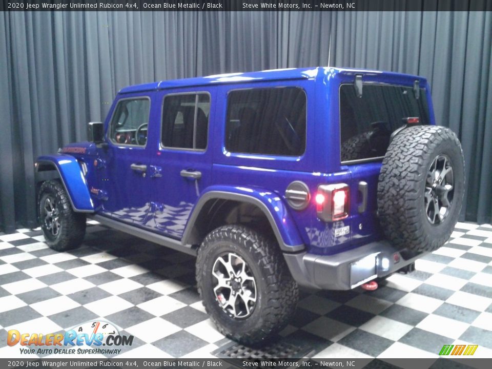 2020 Jeep Wrangler Unlimited Rubicon 4x4 Ocean Blue Metallic / Black Photo #8