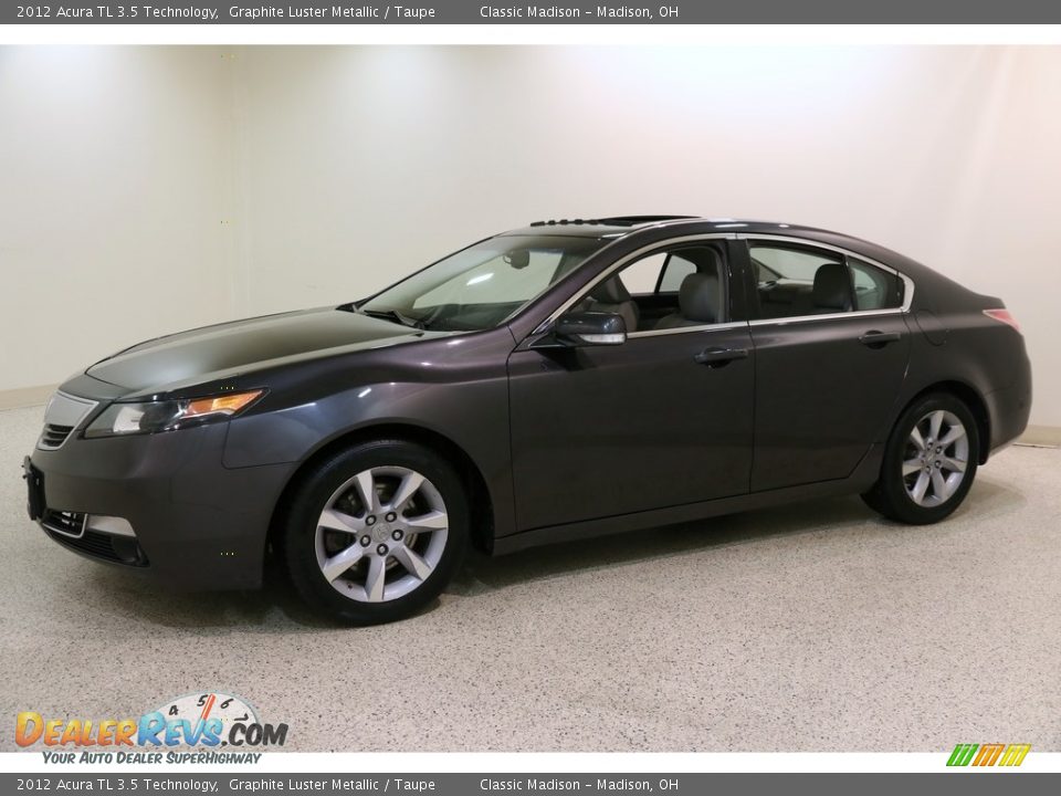 2012 Acura TL 3.5 Technology Graphite Luster Metallic / Taupe Photo #3