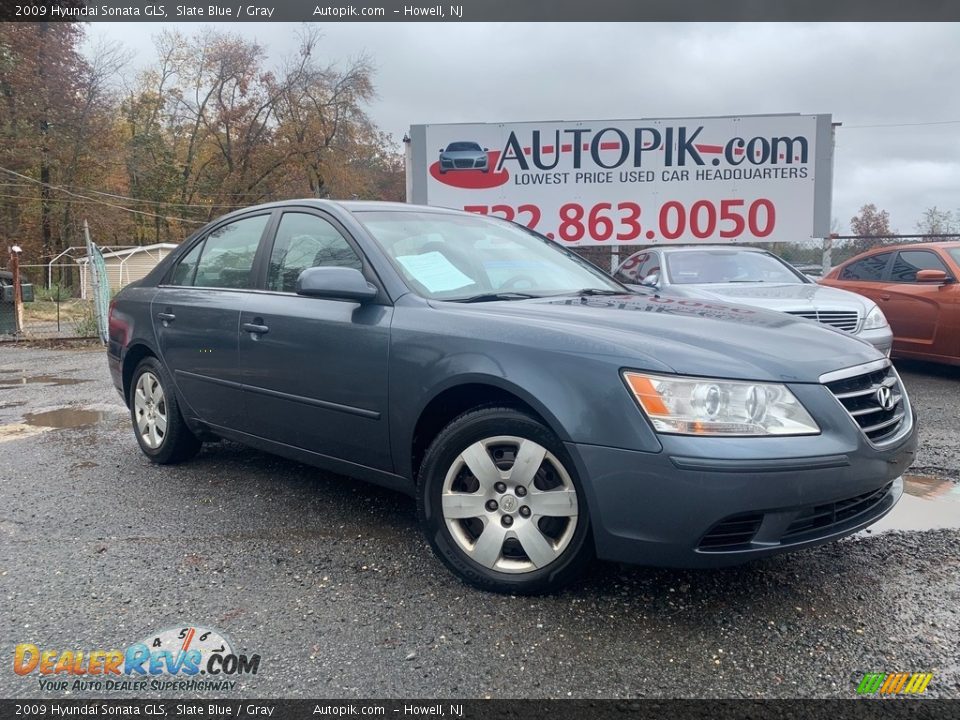 2009 Hyundai Sonata GLS Slate Blue / Gray Photo #1