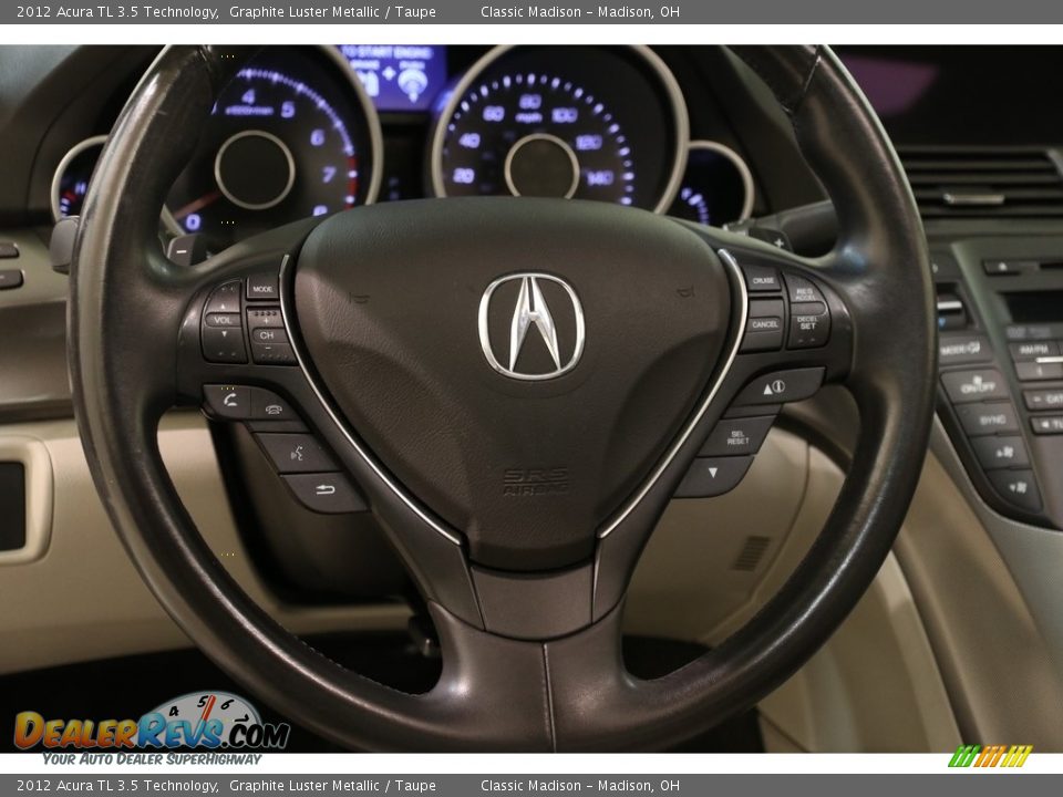 2012 Acura TL 3.5 Technology Graphite Luster Metallic / Taupe Photo #7