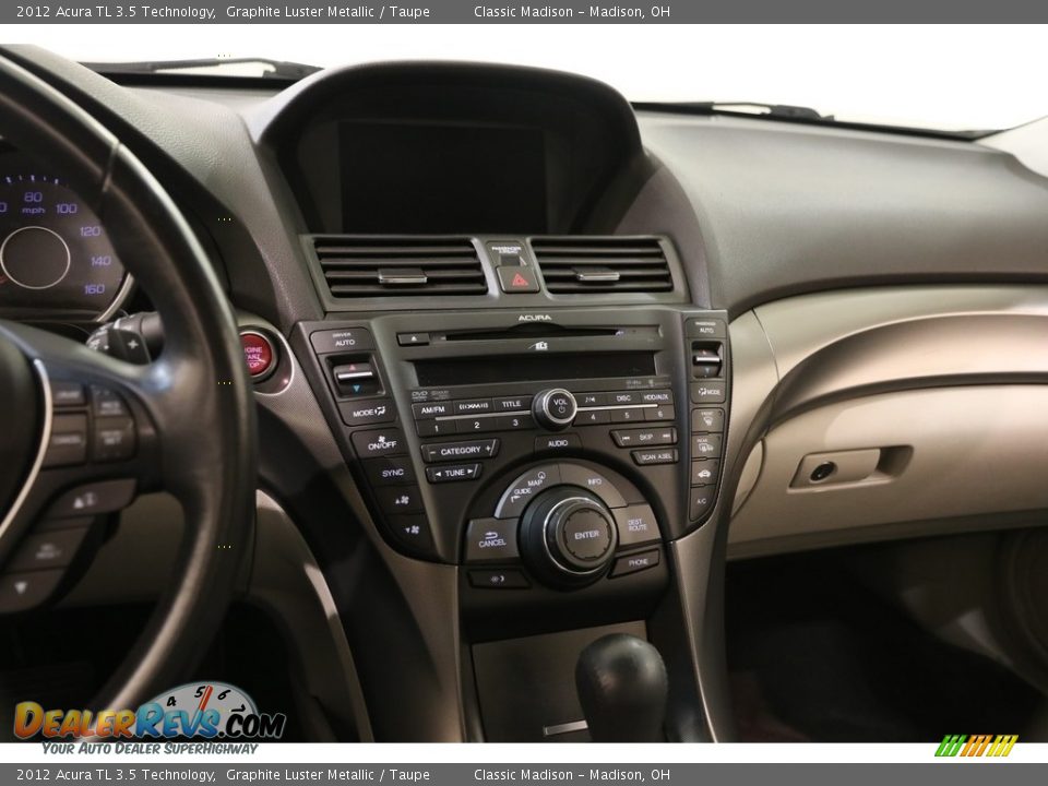 2012 Acura TL 3.5 Technology Graphite Luster Metallic / Taupe Photo #9