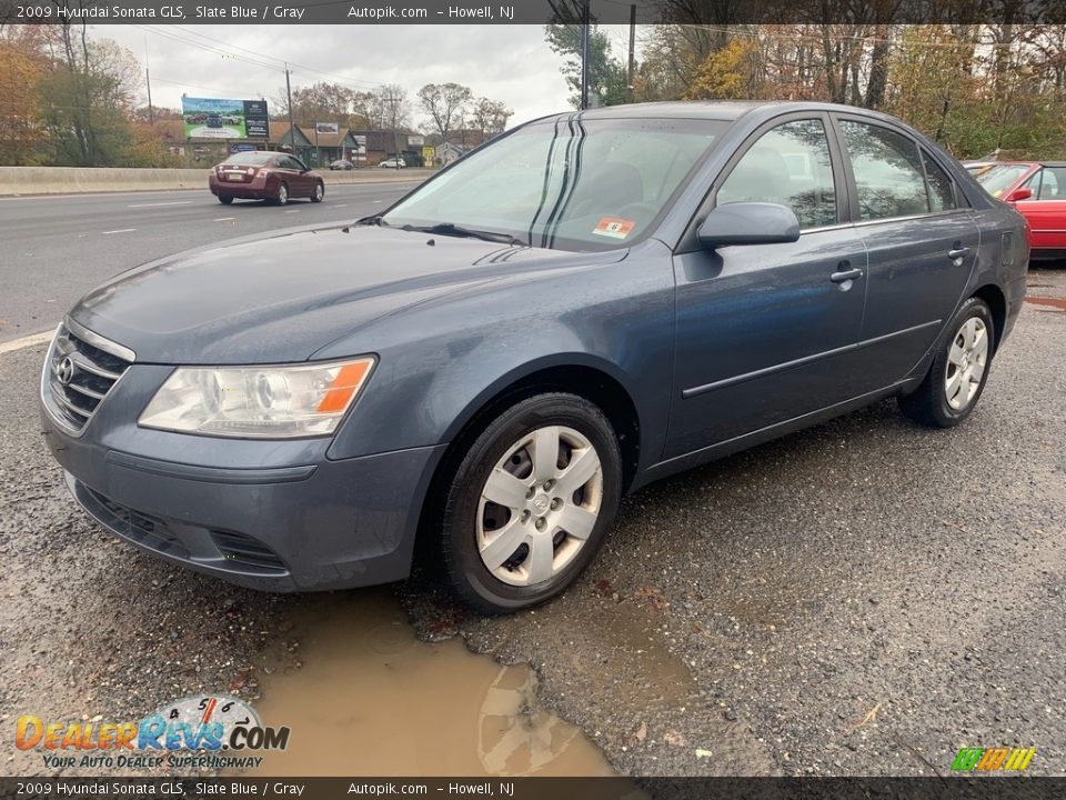 2009 Hyundai Sonata GLS Slate Blue / Gray Photo #7