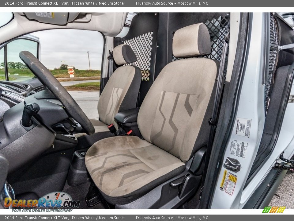 2014 Ford Transit Connect XLT Van Frozen White / Medium Stone Photo #17
