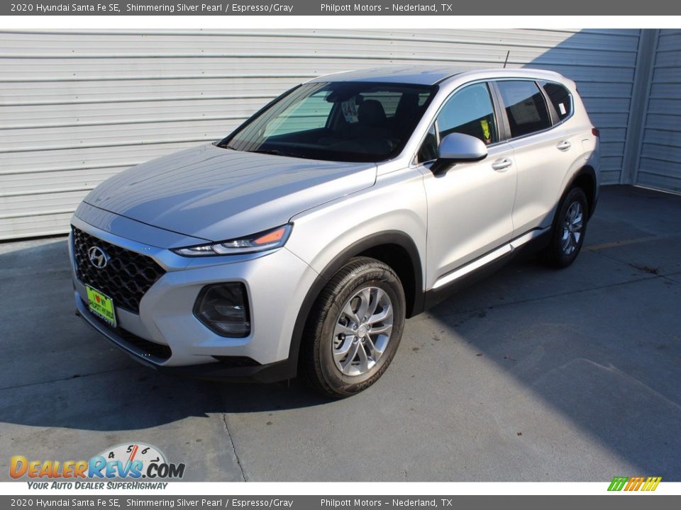 2020 Hyundai Santa Fe SE Shimmering Silver Pearl / Espresso/Gray Photo #3