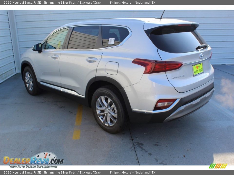 2020 Hyundai Santa Fe SE Shimmering Silver Pearl / Espresso/Gray Photo #5