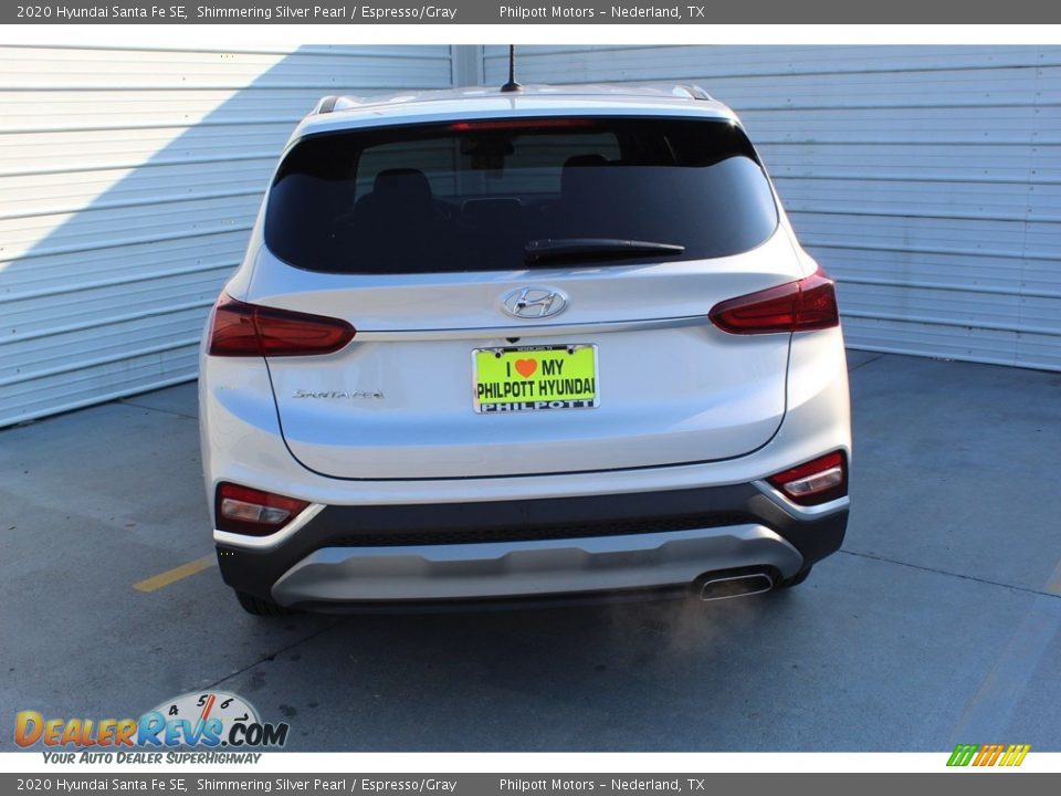 2020 Hyundai Santa Fe SE Shimmering Silver Pearl / Espresso/Gray Photo #6
