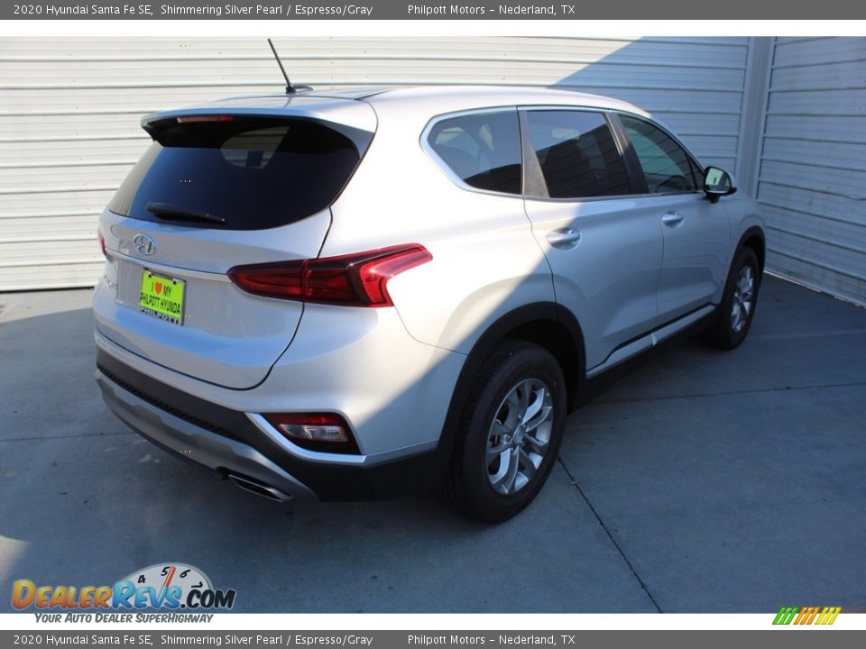 2020 Hyundai Santa Fe SE Shimmering Silver Pearl / Espresso/Gray Photo #7