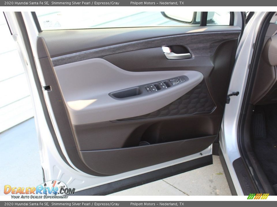 2020 Hyundai Santa Fe SE Shimmering Silver Pearl / Espresso/Gray Photo #8