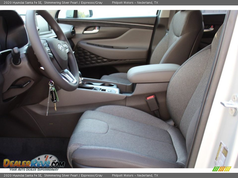 2020 Hyundai Santa Fe SE Shimmering Silver Pearl / Espresso/Gray Photo #9