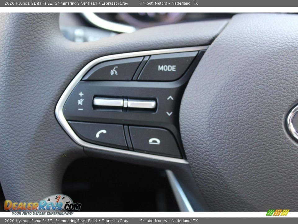 2020 Hyundai Santa Fe SE Shimmering Silver Pearl / Espresso/Gray Photo #10