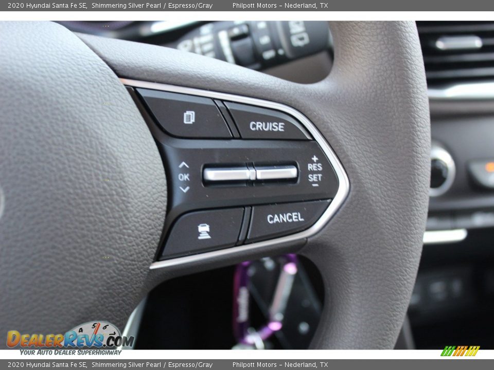 2020 Hyundai Santa Fe SE Shimmering Silver Pearl / Espresso/Gray Photo #11