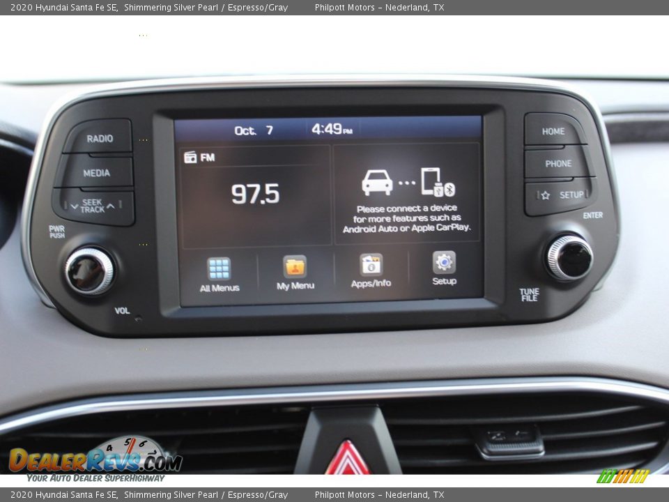 2020 Hyundai Santa Fe SE Shimmering Silver Pearl / Espresso/Gray Photo #13