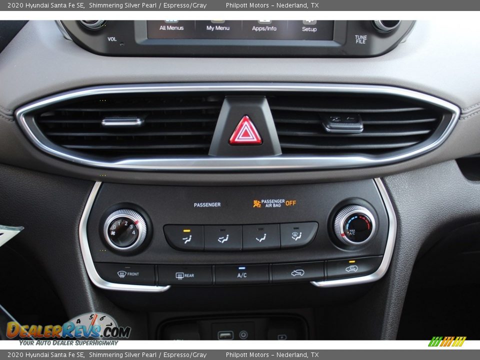 2020 Hyundai Santa Fe SE Shimmering Silver Pearl / Espresso/Gray Photo #14