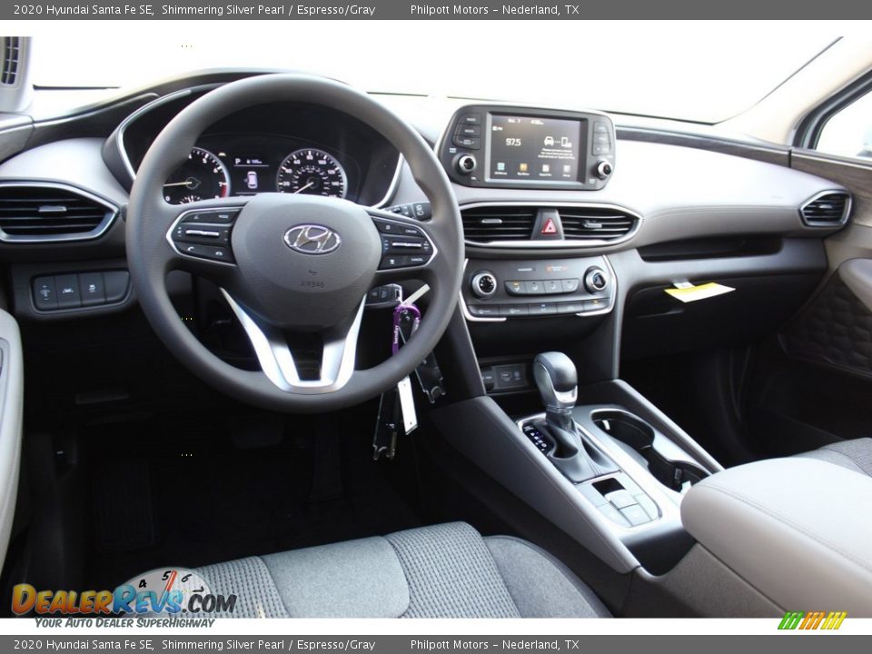 2020 Hyundai Santa Fe SE Shimmering Silver Pearl / Espresso/Gray Photo #18