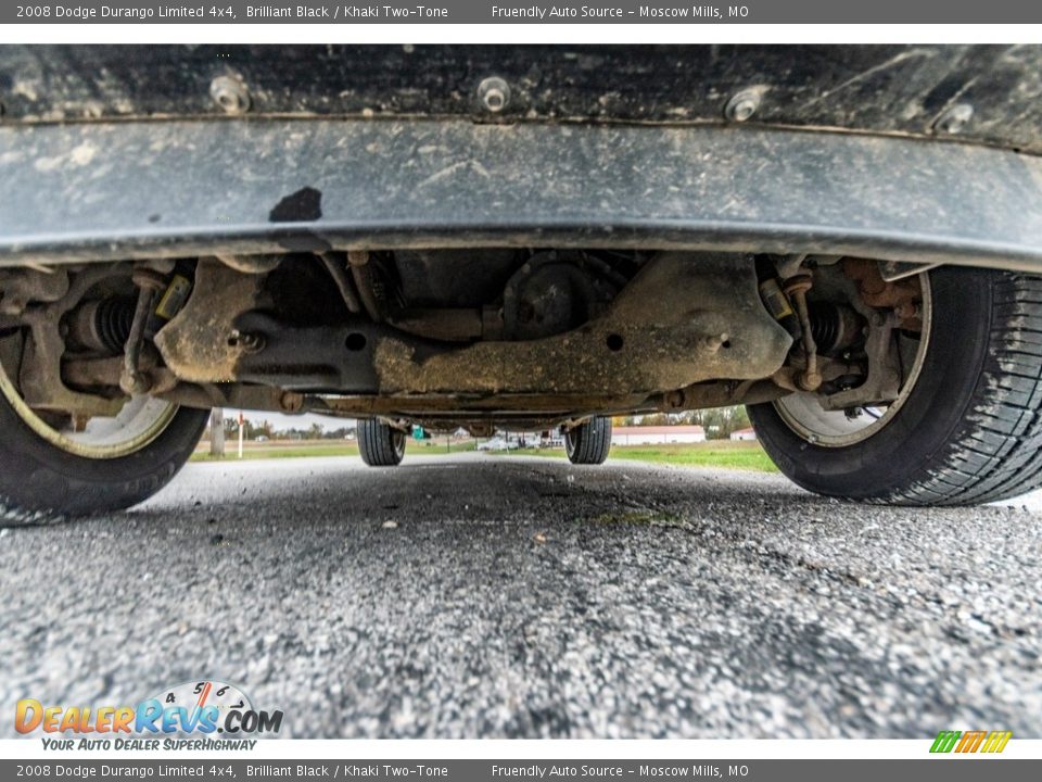 2008 Dodge Durango Limited 4x4 Brilliant Black / Khaki Two-Tone Photo #10