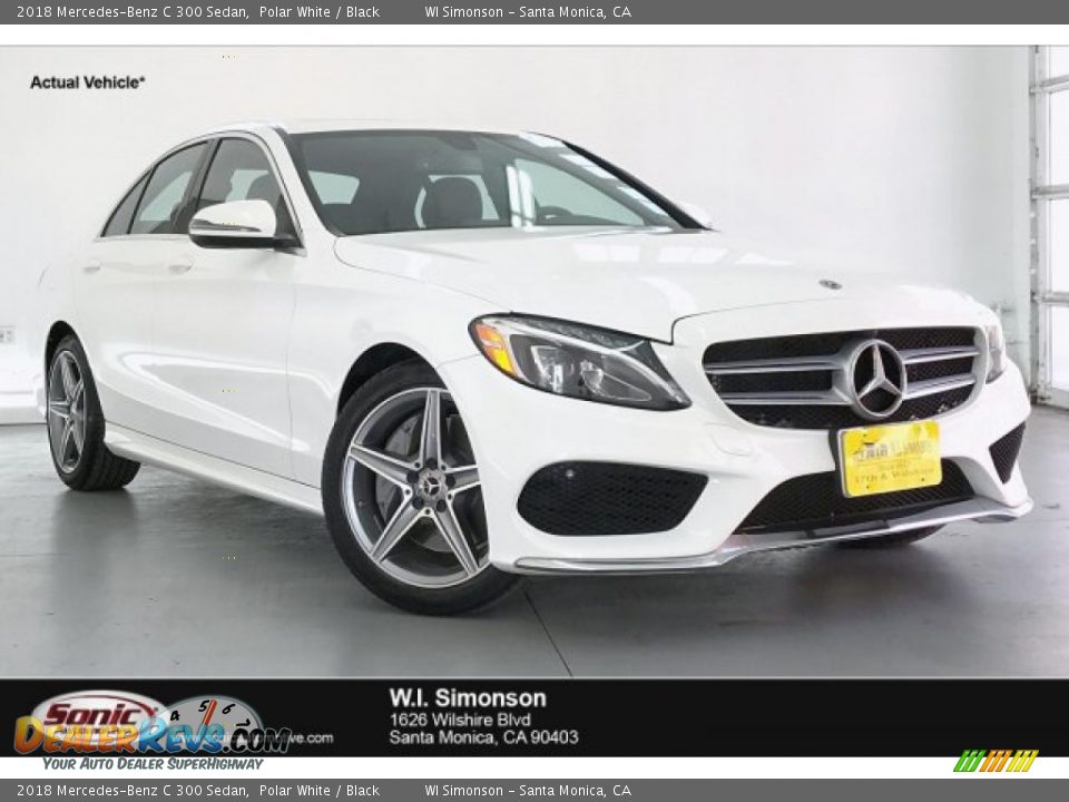 2018 Mercedes-Benz C 300 Sedan Polar White / Black Photo #1