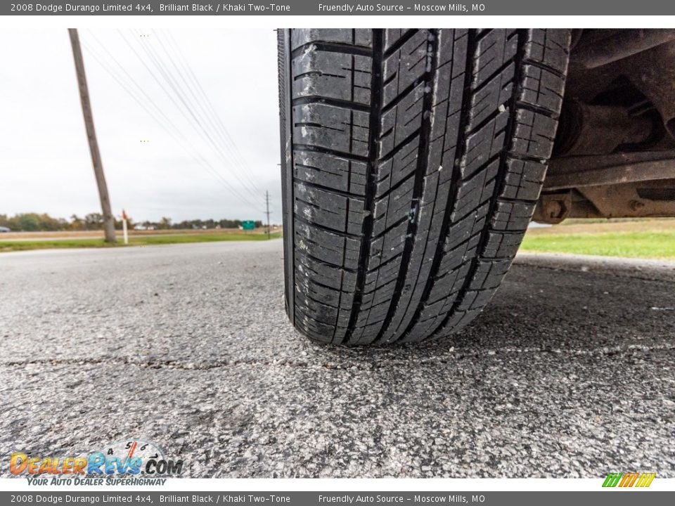2008 Dodge Durango Limited 4x4 Brilliant Black / Khaki Two-Tone Photo #11