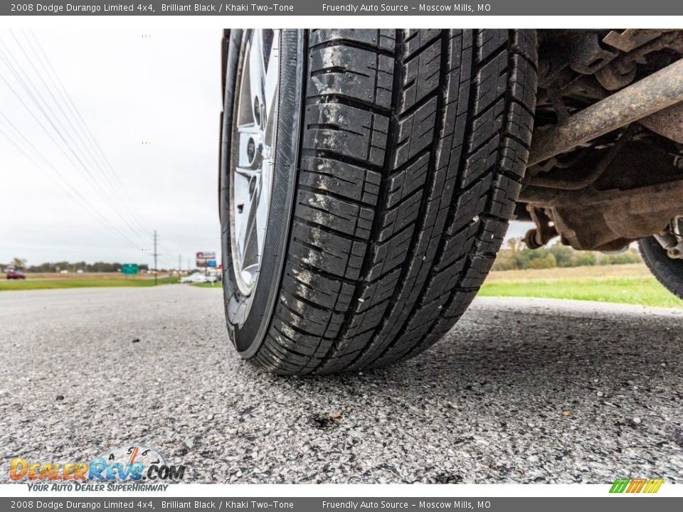 2008 Dodge Durango Limited 4x4 Brilliant Black / Khaki Two-Tone Photo #12