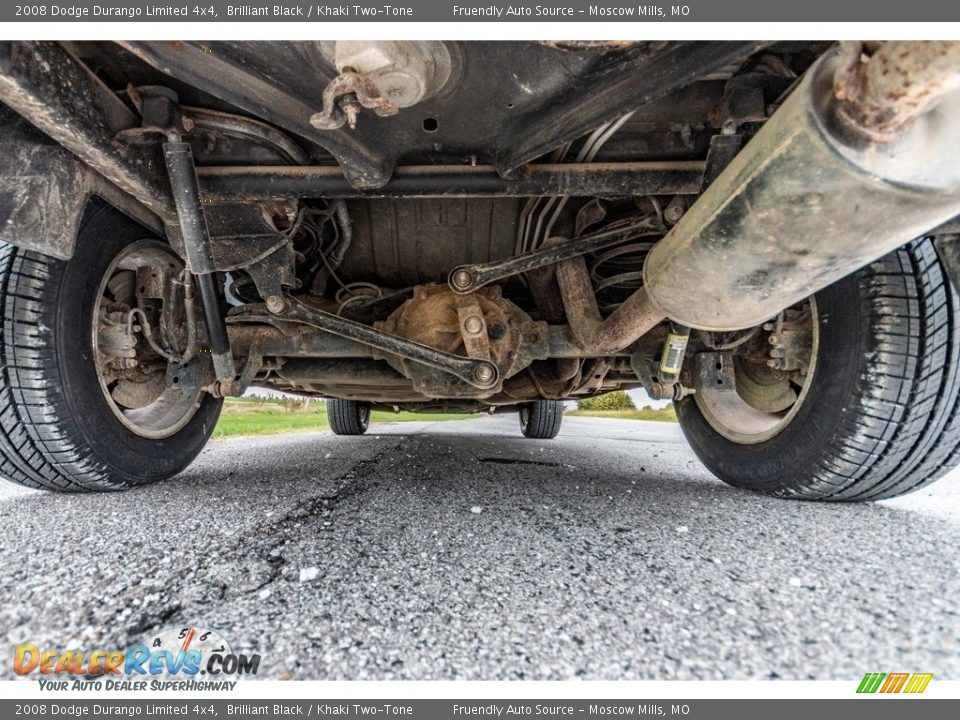 2008 Dodge Durango Limited 4x4 Brilliant Black / Khaki Two-Tone Photo #13
