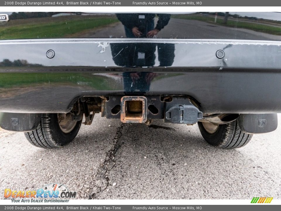 2008 Dodge Durango Limited 4x4 Brilliant Black / Khaki Two-Tone Photo #14