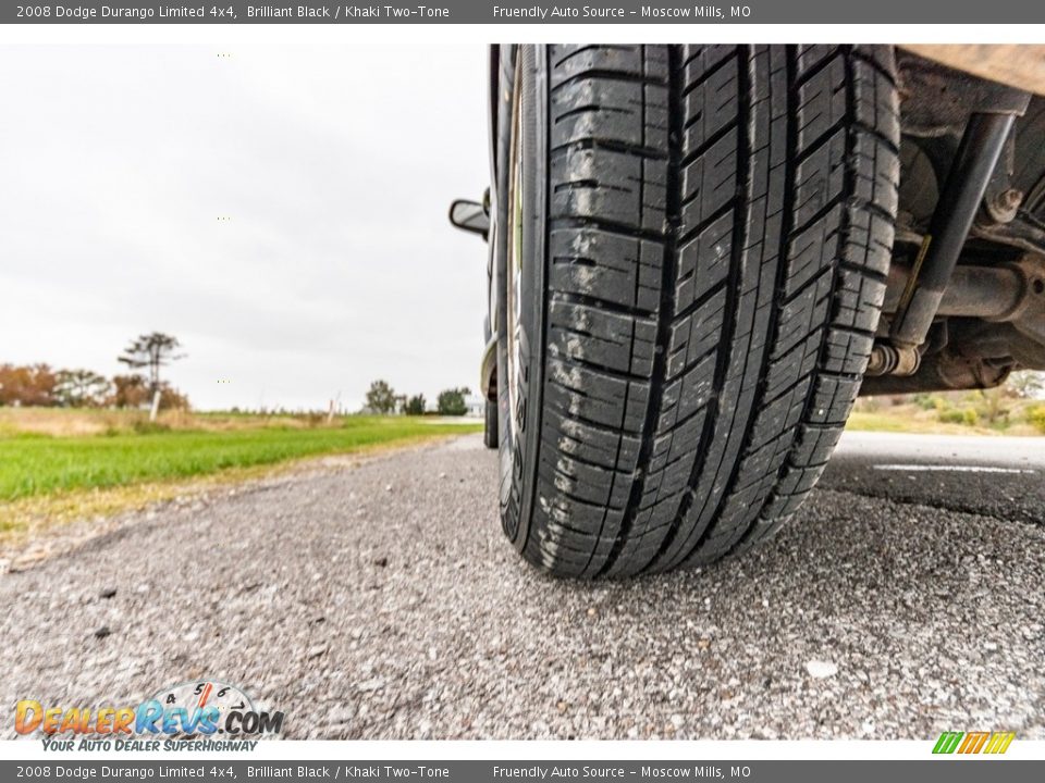 2008 Dodge Durango Limited 4x4 Brilliant Black / Khaki Two-Tone Photo #16