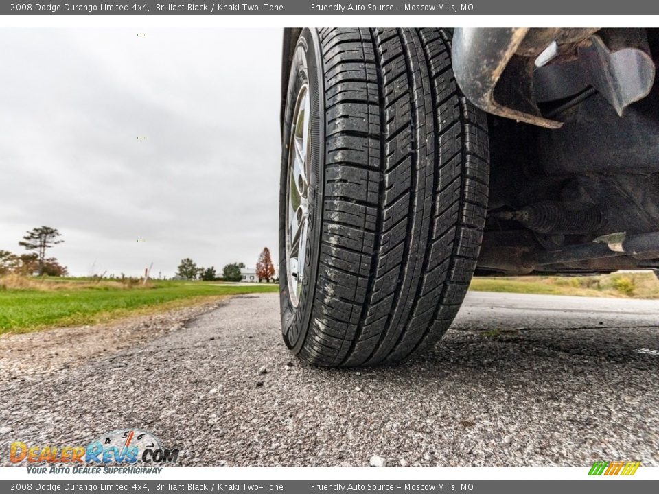 2008 Dodge Durango Limited 4x4 Brilliant Black / Khaki Two-Tone Photo #17