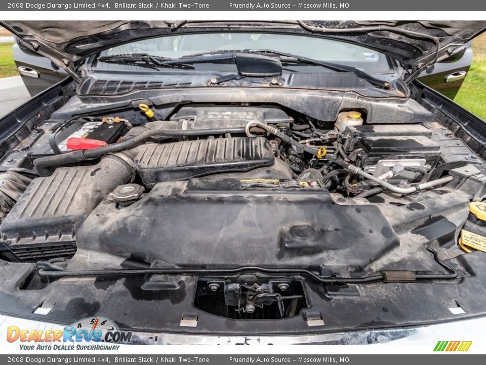 2008 Dodge Durango Limited 4x4 Brilliant Black / Khaki Two-Tone Photo #18