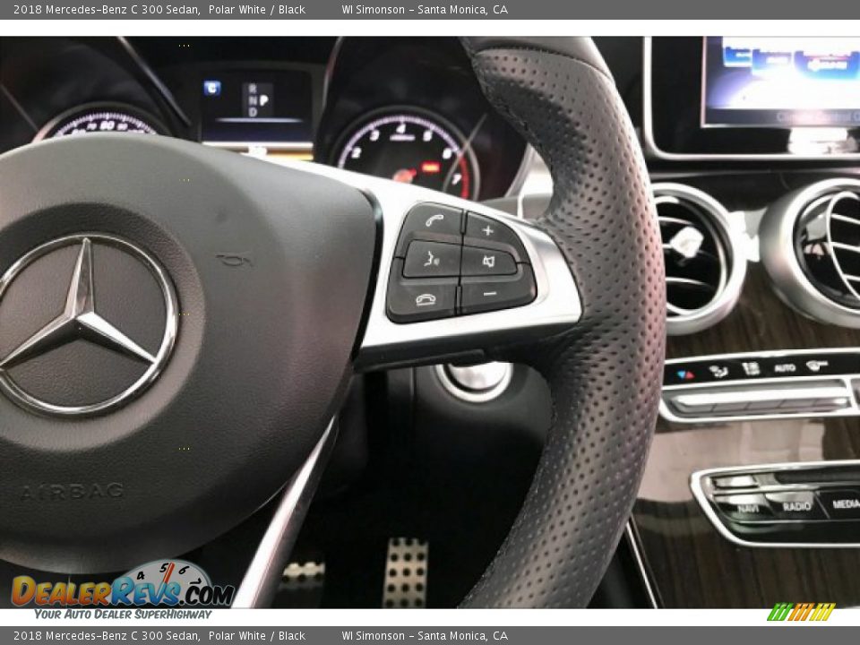 2018 Mercedes-Benz C 300 Sedan Polar White / Black Photo #19