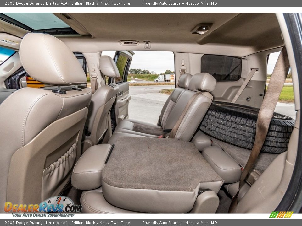 2008 Dodge Durango Limited 4x4 Brilliant Black / Khaki Two-Tone Photo #25