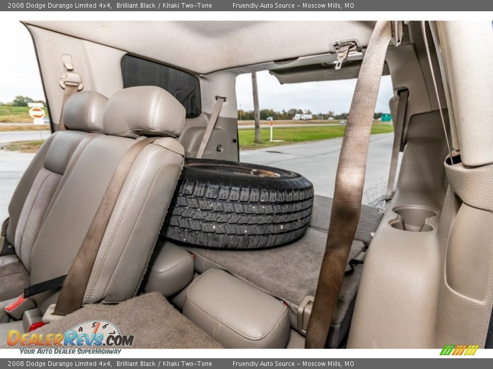 2008 Dodge Durango Limited 4x4 Brilliant Black / Khaki Two-Tone Photo #26