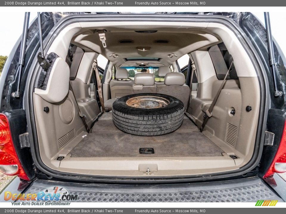 2008 Dodge Durango Limited 4x4 Brilliant Black / Khaki Two-Tone Photo #27