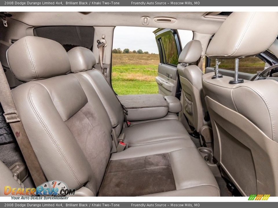 2008 Dodge Durango Limited 4x4 Brilliant Black / Khaki Two-Tone Photo #28