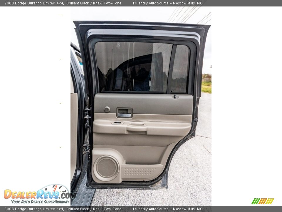 2008 Dodge Durango Limited 4x4 Brilliant Black / Khaki Two-Tone Photo #29