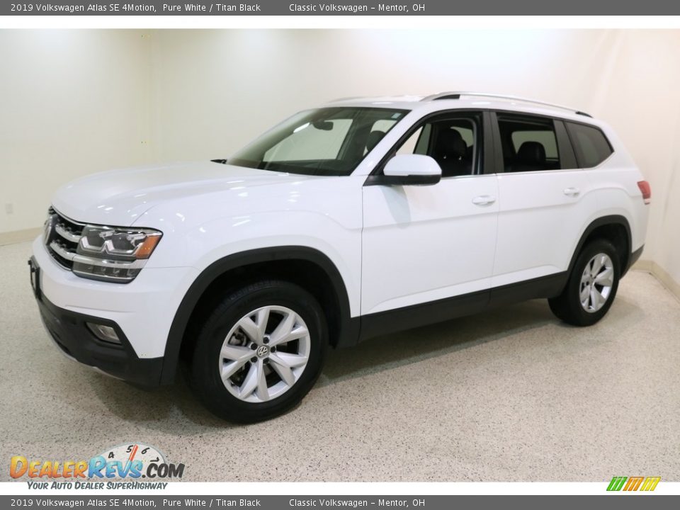 2019 Volkswagen Atlas SE 4Motion Pure White / Titan Black Photo #3
