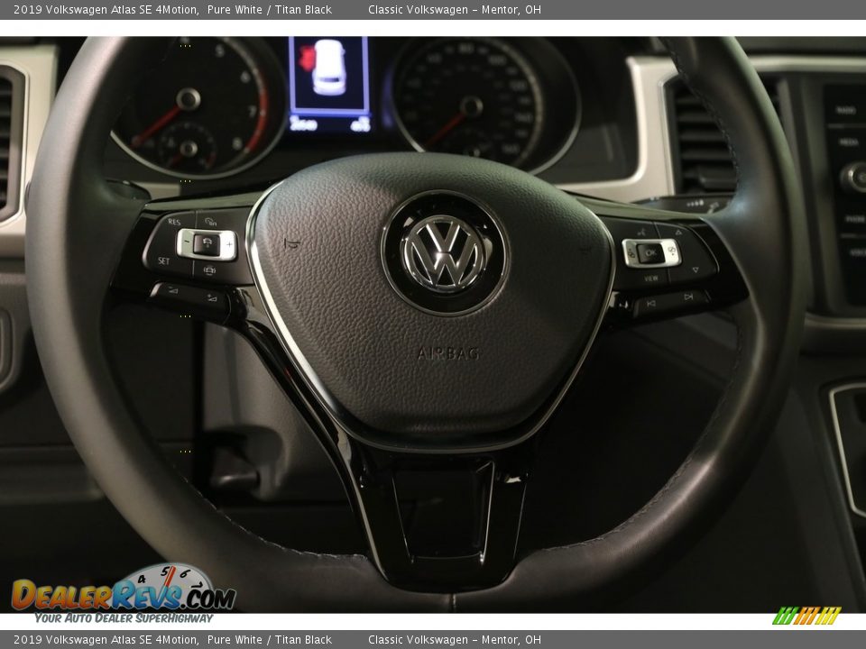 2019 Volkswagen Atlas SE 4Motion Pure White / Titan Black Photo #6