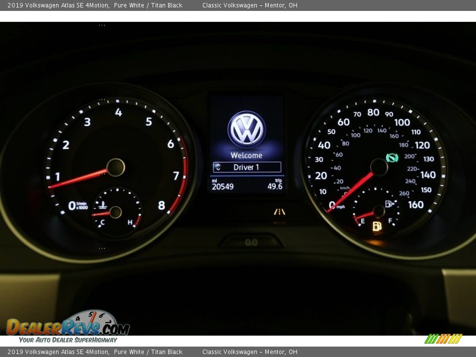 2019 Volkswagen Atlas SE 4Motion Pure White / Titan Black Photo #7
