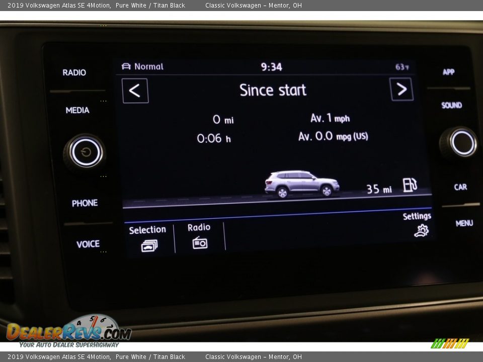 2019 Volkswagen Atlas SE 4Motion Pure White / Titan Black Photo #11