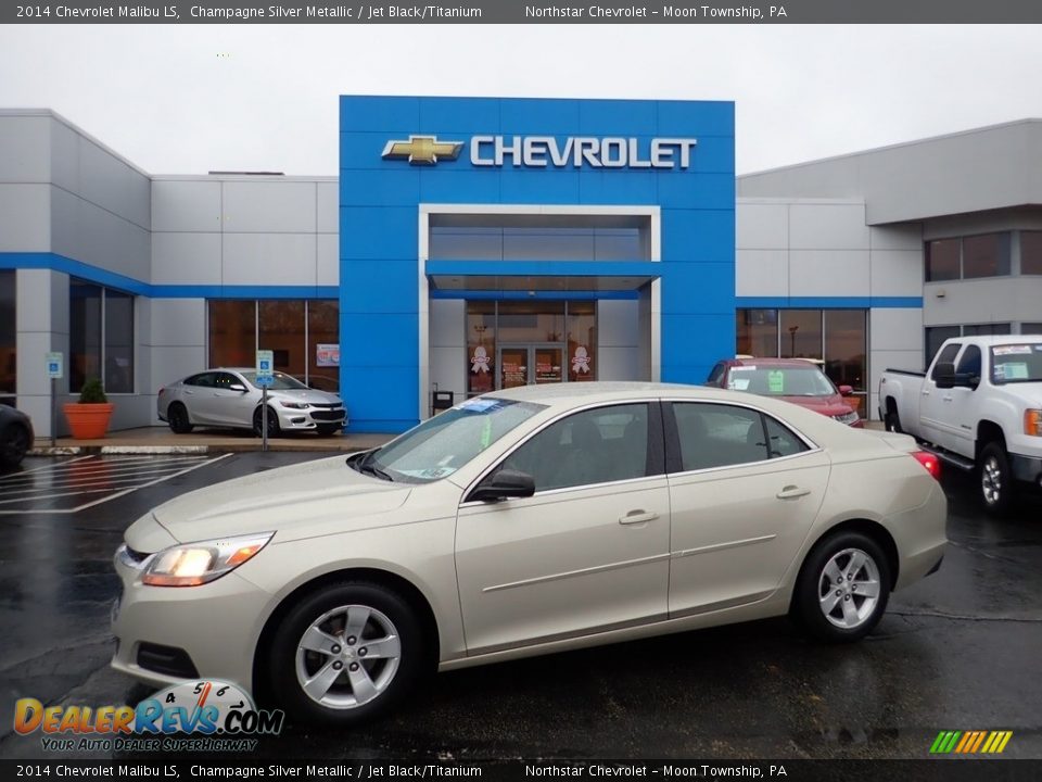 2014 Chevrolet Malibu LS Champagne Silver Metallic / Jet Black/Titanium Photo #1