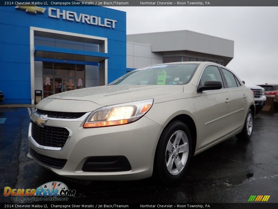 2014 Chevrolet Malibu LS Champagne Silver Metallic / Jet Black/Titanium Photo #2