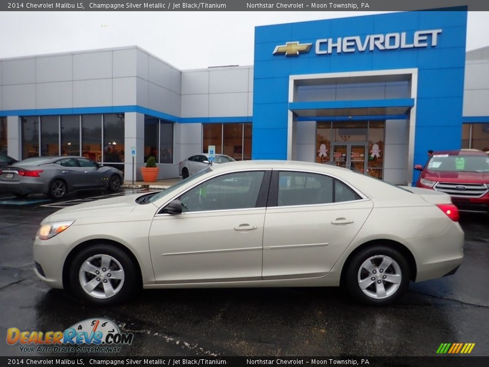 2014 Chevrolet Malibu LS Champagne Silver Metallic / Jet Black/Titanium Photo #3
