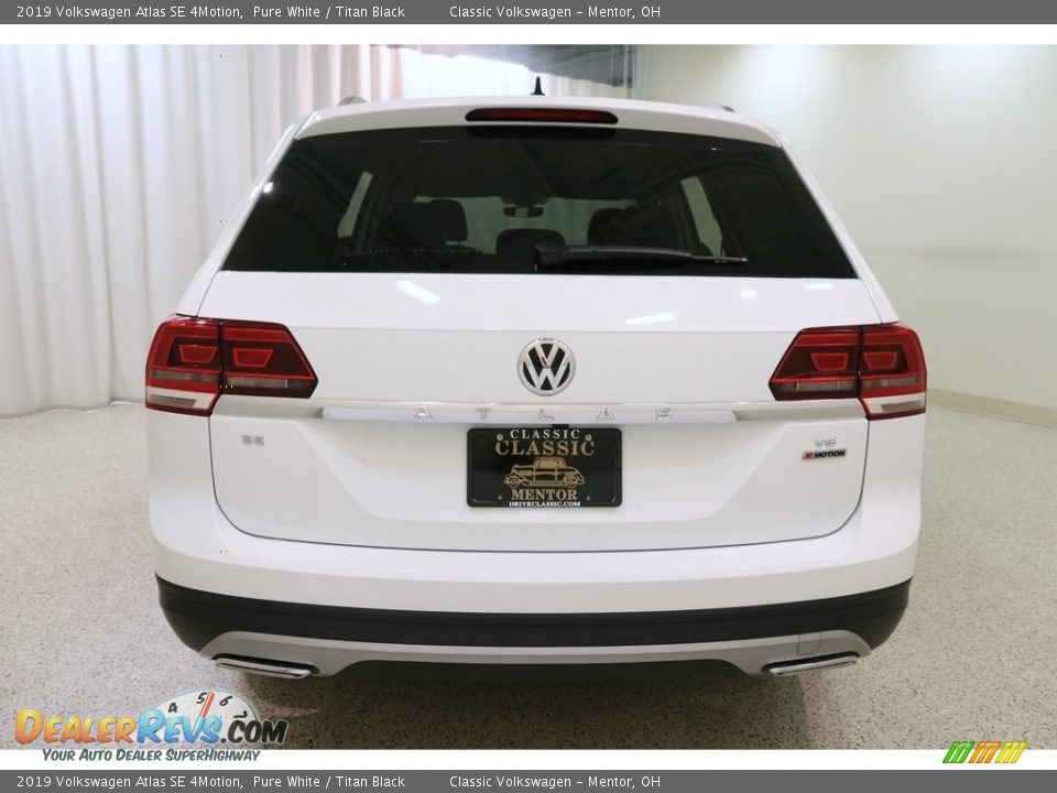 2019 Volkswagen Atlas SE 4Motion Pure White / Titan Black Photo #20